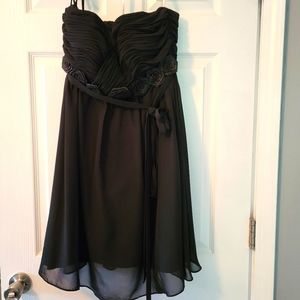 Black strapless dress